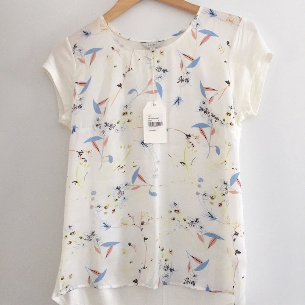 Poetry Multicolor Print Tee NWT